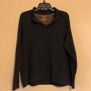 Heather-gray pullover, size M